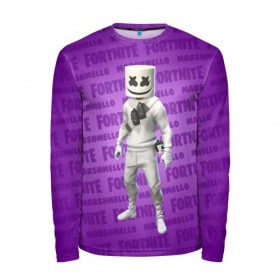 Мужской лонгслив 3D с принтом FORTNITE - MARSHMELLO в городе Новоалтайск, 100% полиэстер | длинные рукава, круглый вырез горловины, полуприлегающий силуэт | battle | fort | fortnite | marsh | marshmallow | marshmello | marshmelo | mello | nite | royale | игра | маршмеллов | маршмеллоу | маршмеллу | маршмело | маршмелов | маршмелоу | фортнайт