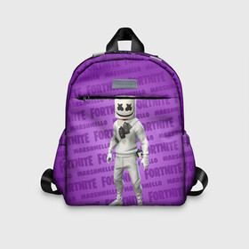 Детский рюкзак 3D с принтом FORTNITE   MARSHMELLO в городе Новоалтайск, 100% полиэстер | лямки с регулируемой длиной, сверху петелька, чтобы рюкзак можно было повесить на вешалку. Основное отделение закрывается на молнию, как и внешний карман. Внутри дополнительный карман. По бокам два дополнительных кармашка | battle | fort | fortnite | marsh | marshmallow | marshmello | marshmelo | mello | nite | royale | игра | маршмеллов | маршмеллоу | маршмеллу | маршмело | маршмелов | маршмелоу | фортнайт