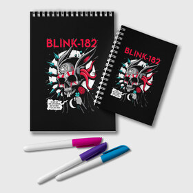 Блокнот с принтом Blink 182 в городе Новоалтайск, 100% бумага | 48 листов, плотность листов — 60 г/м2, плотность картонной обложки — 250 г/м2. Листы скреплены удобной пружинной спиралью. Цвет линий — светло-серый
 | punk | группы | кролик | музыка | панк