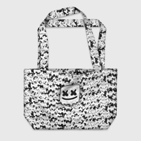 Пляжная сумка 3D с принтом MARSHMELLO в городе Новоалтайск, 100% полиэстер | застегивается на металлическую кнопку; внутренний карман застегивается на молнию. Стенки укреплены специальным мягким материалом, чтобы защитить содержимое от несильных ударов
 | fortnite marshmello | friend marshmello | happy marshmello | marshmallow anne | marshmello | marshmello bastille | marshmello marie | spotlight marshmello.