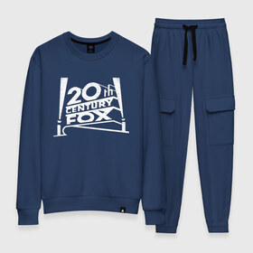 Женский костюм хлопок с принтом 20th Century Fox_2 в городе Новоалтайск, 100% хлопок | на свитшоте круглая горловина, мягкая резинка по низу. Брюки заужены к низу, на них два вида карманов: два 