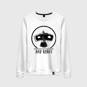 Женский свитшот хлопок с принтом BAD ROBOT в городе Новоалтайск, 100% хлопок | прямой крой, круглый вырез, на манжетах и по низу широкая трикотажная резинка  | Тематика изображения на принте: bad robot | lost | бэд робот | дж. дж. абрамс | лост | остаться в живых