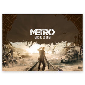 Поздравительная открытка с принтом METRO: EXODUS - Пустыня в городе Новоалтайск, 100% бумага | плотность бумаги 280 г/м2, матовая, на обратной стороне линовка и место для марки
 | 2033 | artem | exodus | fps | game | games | last | light | metro | moscow | russia | shooter | stalker | winter | артем | зима | игра | игры | исход | метро | москва | последнее | россия | сталкер | убежище | шутер