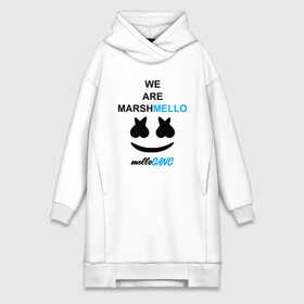 Платье-худи хлопок с принтом Marshmello (MELLOGANG) в городе Новоалтайск,  |  | christopher comstock | dj | marshmello | mellogang | music | диджей | клубная музыка | клубняк | крис комсток | логотип | маршмеллоу | музыка