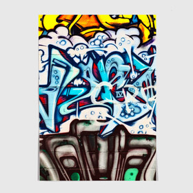 Постер с принтом Graffiti в городе Новоалтайск, 100% бумага
 | бумага, плотность 150 мг. Матовая, но за счет высокого коэффициента гладкости имеет небольшой блеск и дает на свету блики, но в отличии от глянцевой бумаги не покрыта лаком | grafity | paint | street art | urban | город | граффити | искусство | кирпичи | краски | рисунки | стена | улицы | уличное искусство