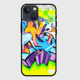 Чехол для iPhone 13 mini с принтом Неоновая кислота в городе Новоалтайск,  |  | grafity | paint | street art | urban | город | граффити | искусство | кирпичи | краски | рисунки | стена | улицы | уличное искусство