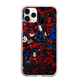 Чехол для iPhone 11 Pro Max матовый с принтом Стикеры граффити в городе Новоалтайск, Силикон |  | Тематика изображения на принте: grafity | paint | street art | urban | город | граффити | искусство | кирпичи | краски | рисунки | стена | улицы | уличное искусство