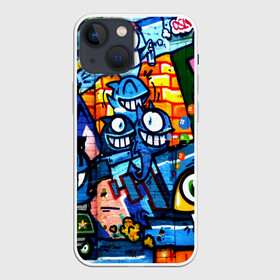 Чехол для iPhone 13 mini с принтом GRAFFITI EXCLUSIVE в городе Новоалтайск,  |  | Тематика изображения на принте: grafity | paint | street art | urban | город | граффити | искусство | кирпичи | краски | рисунки | стена | улицы | уличное искусство