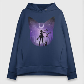 Женское худи Oversize хлопок с принтом Pretty Soldier Sailor Moon в городе Новоалтайск, френч-терри — 70% хлопок, 30% полиэстер. Мягкий теплый начес внутри —100% хлопок | боковые карманы, эластичные манжеты и нижняя кромка, капюшон на магнитной кнопке | luna | night tokyo | princess serenity | sailor moon | usagi tsukino | луна | сейлор мун