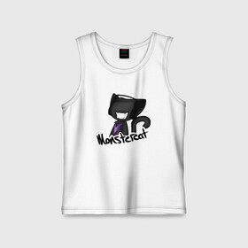 Детская майка хлопок с принтом Monstercat в городе Новоалтайск,  |  | Тематика изображения на принте: monstercat | клуб | клубная музыка | кот | котенок | кошка | лейбл | монстар | монстар кет | монстер | музыка | танцевальная музыка | электронная | электронная музыка
