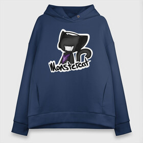 Женское худи Oversize хлопок с принтом Monstercat в городе Новоалтайск, френч-терри — 70% хлопок, 30% полиэстер. Мягкий теплый начес внутри —100% хлопок | боковые карманы, эластичные манжеты и нижняя кромка, капюшон на магнитной кнопке | monstercat | клуб | клубная музыка | кот | котенок | кошка | лейбл | монстар | монстар кет | монстер | музыка | танцевальная музыка | электронная | электронная музыка