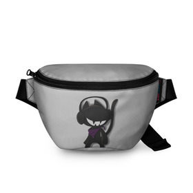 Поясная сумка 3D с принтом Monstercat в городе Новоалтайск, 100% полиэстер | плотная ткань, ремень с регулируемой длиной, внутри несколько карманов для мелочей, основное отделение и карман с обратной стороны сумки застегиваются на молнию | monstercat | клуб | клубная музыка | кот | котенок | кошка | лейбл | монстар | монстар кет | монстер | музыка | танцевальная музыка | электронная | электронная музыка
