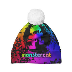 Шапка 3D c помпоном с принтом Monstercat в городе Новоалтайск, 100% полиэстер | универсальный размер, печать по всей поверхности изделия | monstercat | клуб | клубная музыка | кот | котенок | кошка | лейбл | монстар | монстар кет | монстер | музыка | танцевальная музыка | электронная | электронная музыка