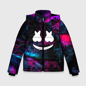 Зимняя куртка для мальчиков 3D с принтом Marshmello NEON в городе Новоалтайск, ткань верха — 100% полиэстер; подклад — 100% полиэстер, утеплитель — 100% полиэстер | длина ниже бедра, удлиненная спинка, воротник стойка и отстегивающийся капюшон. Есть боковые карманы с листочкой на кнопках, утяжки по низу изделия и внутренний карман на молнии. 

Предусмотрены светоотражающий принт на спинке, радужный светоотражающий элемент на пуллере молнии и на резинке для утяжки | christopher comstock | dj | marshmello | music | диджей | клубная музыка | клубняк | крис комсток | логотип | маршмэллоу | музыка