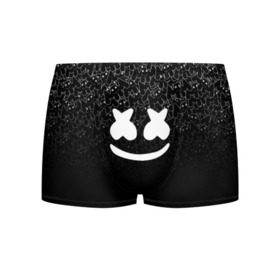 Мужские трусы 3D с принтом MARSHMELLO BLACK в городе Новоалтайск, 50% хлопок, 50% полиэстер | классическая посадка, на поясе мягкая тканевая резинка | black | dj | marshmello | usa | америка | клубная музыка | маршмелло | музыка | музыкант