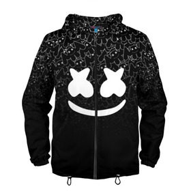 Мужская ветровка 3D с принтом MARSHMELLO BLACK в городе Новоалтайск, 100% полиэстер | подол и капюшон оформлены резинкой с фиксаторами, два кармана без застежек по бокам, один потайной карман на груди | Тематика изображения на принте: black | dj | marshmello | usa | америка | клубная музыка | маршмелло | музыка | музыкант