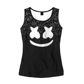 Женская майка 3D с принтом MARSHMELLO BLACK в городе Новоалтайск, 100% полиэстер | круглая горловина, прямой силуэт, длина до линии бедра | black | dj | marshmello | usa | америка | клубная музыка | маршмелло | музыка | музыкант