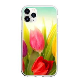 Чехол для iPhone 11 Pro Max матовый с принтом Тюльпаны в городе Новоалтайск, Силикон |  | бабушке | девочке | девушке | дочке | желтые цветы | женщине | маме | подруге | природа | розовые цветы | розы | сестре | теще | тюльпаны | цветы