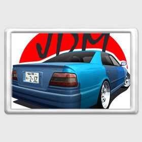 Магнит 45*70 с принтом Chaser JZX100 v1 в городе Новоалтайск, Пластик | Размер: 78*52 мм; Размер печати: 70*45 | Тематика изображения на принте: 1jz gte | 2jz gte | chaser | jdm | jzx | jzx100 | mark2 | tourerv | toyota | маркивалят | пушкадвушка | турикпесня