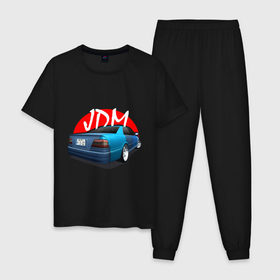 Мужская пижама хлопок с принтом Chaser JZX100 v2 в городе Новоалтайск, 100% хлопок | брюки и футболка прямого кроя, без карманов, на брюках мягкая резинка на поясе и по низу штанин
 | 1jz gte | 2jz gte | chaser | jdm | jzx | jzx100 | mark2 | tourerv | toyota | маркивалят | пушкадвушка | турикпесня