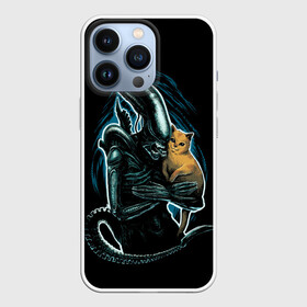 Чехол для iPhone 13 Pro с принтом Чужой и котик в городе Новоалтайск,  |  | Тематика изображения на принте: alien | aliens | xenomorph | кот | котик | ксеноморф | монстры | ужасы | чужие | чужой | чужой и котик | чужой с котиком