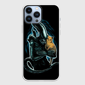 Чехол для iPhone 13 Pro Max с принтом Чужой и котик в городе Новоалтайск,  |  | Тематика изображения на принте: alien | aliens | xenomorph | кот | котик | ксеноморф | монстры | ужасы | чужие | чужой | чужой и котик | чужой с котиком