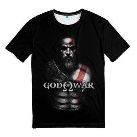 Мужская футболка 3D с принтом God of War в городе Новоалтайск, 100% полиэфир | прямой крой, круглый вырез горловины, длина до линии бедер | god of war | арес | афина | бог | бог войны | воин | генерал | гидра | кратос | призрак | спарта | татуировка
