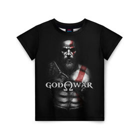 Детская футболка 3D с принтом God of War в городе Новоалтайск, 100% гипоаллергенный полиэфир | прямой крой, круглый вырез горловины, длина до линии бедер, чуть спущенное плечо, ткань немного тянется | god of war | арес | афина | бог | бог войны | воин | генерал | гидра | кратос | призрак | спарта | татуировка