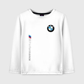 Детский лонгслив хлопок с принтом BMW M PREFORMANCE в городе Новоалтайск, 100% хлопок | круглый вырез горловины, полуприлегающий силуэт, длина до линии бедер | auto | bmw | bmw performance | motorsport | sport | авто | автомобиль | автомобильные | бмв | бренд | марка | машины | моторспорт | спорт