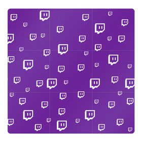 Магнитный плакат 3Х3 с принтом Twitch pattern в городе Новоалтайск, Полимерный материал с магнитным слоем | 9 деталей размером 9*9 см | видеоигры | видеостриминг | киберспорт | орнамент | стрим | трансляции | турниры | узор