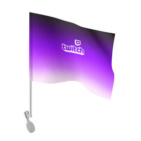 Флаг для автомобиля с принтом Twitch в городе Новоалтайск, 100% полиэстер | Размер: 30*21 см | game | gamer | logo | twitch | twitties | градиент | игры | логотип | стрим | твитч