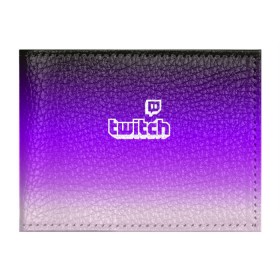 Обложка для студенческого билета с принтом Twitch в городе Новоалтайск, натуральная кожа | Размер: 11*8 см; Печать на всей внешней стороне | game | gamer | logo | twitch | twitties | градиент | игры | логотип | стрим | твитч