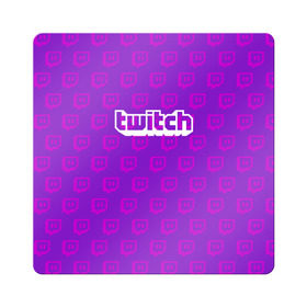 Магнит виниловый Квадрат с принтом Twitch в городе Новоалтайск, полимерный материал с магнитным слоем | размер 9*9 см, закругленные углы | Тематика изображения на принте: game | gamer | logo | twitch | twitties | игры | логотип | надписи | стрим | твитч | текстура