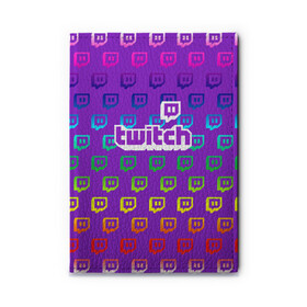 Обложка для автодокументов с принтом Twitch в городе Новоалтайск, натуральная кожа |  размер 19,9*13 см; внутри 4 больших “конверта” для документов и один маленький отдел — туда идеально встанут права | Тематика изображения на принте: game | gamer | logo | twitch | twitties | градиент | игры | логотип | стрим | твитч | текстура