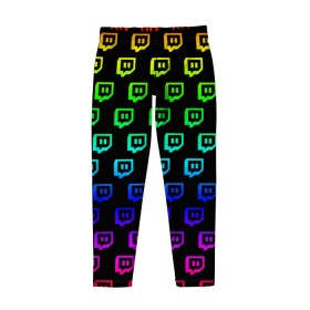 Детские леггинсы 3D с принтом Twitch в городе Новоалтайск, полиэстер 85%, спандекс 15% | эластичный пояс, зауженный крой | Тематика изображения на принте: game | gamer | logo | twitch | twitties | градиент | игры | логотип | стрим | твитч | текстура