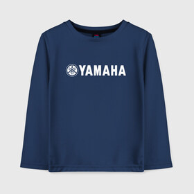 Детский лонгслив хлопок с принтом YAMAHA в городе Новоалтайск, 100% хлопок | круглый вырез горловины, полуприлегающий силуэт, длина до линии бедер | bike | moto | motorcycle | r1 | r6 | yamaha | байк | мото | мотоциклы | ямаха