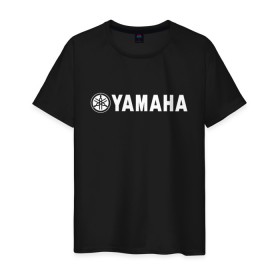Мужская футболка хлопок с принтом YAMAHA в городе Новоалтайск, 100% хлопок | прямой крой, круглый вырез горловины, длина до линии бедер, слегка спущенное плечо. | Тематика изображения на принте: bike | moto | motorcycle | r1 | r6 | yamaha | байк | мото | мотоциклы | ямаха