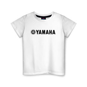 Детская футболка хлопок с принтом YAMAHA в городе Новоалтайск, 100% хлопок | круглый вырез горловины, полуприлегающий силуэт, длина до линии бедер | Тематика изображения на принте: bike | moto | motorcycle | r1 | r6 | yamaha | байк | мото | мотоциклы | ямаха