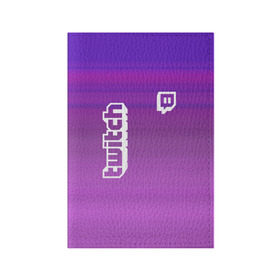 Обложка для паспорта матовая кожа с принтом Twitch  в городе Новоалтайск, натуральная матовая кожа | размер 19,3 х 13,7 см; прозрачные пластиковые крепления | Тематика изображения на принте: game | gamer | logo | twitch | twitties | градиент | игры | логотип | стрим | твитч