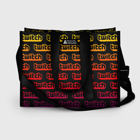 Сумка-шоппер 3D с принтом TWITCH в городе Новоалтайск, 100% полиэстер | застегивается на металлическую кнопку; внутренний карман застегивается на молнию. Стенки укреплены специальным мягким материалом, чтобы защитить содержимое от несильных ударов
 | game | gamer | logo | pattern | twitch | twitties | градиент | игры | логотип | надписи | паттерн | стрим | твитч | текстура