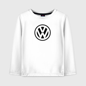 Детский лонгслив хлопок с принтом VOLKSWAGEN в городе Новоалтайск, 100% хлопок | круглый вырез горловины, полуприлегающий силуэт, длина до линии бедер | auto | sport | volkswagen | авто | автомобиль | автомобильные | бренд | марка | машины | спорт