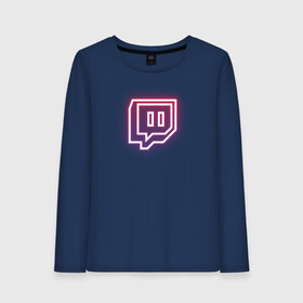 Женский лонгслив хлопок с принтом Twitch Neon в городе Новоалтайск, 100% хлопок |  | twitch | неон | твитч | твич