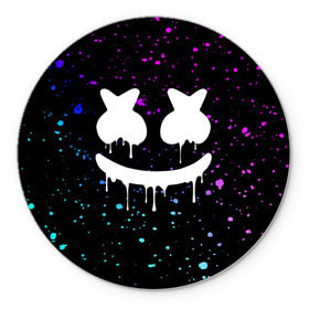 Коврик круглый с принтом MARSHMELLO Melt в городе Новоалтайск, резина и полиэстер | круглая форма, изображение наносится на всю лицевую часть | marsh | marshmallow | marshmello | marshmelo | mello | music | smile | диджей | лого | маршмеллов | маршмеллоу | маршмеллу | маршмело | маршмелов | маршмелоу | музыка | музыкант | рожица | трэп | улыбка | хаус