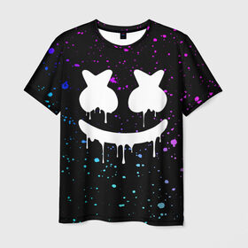 Мужская футболка 3D с принтом MARSHMELLO Melt в городе Новоалтайск, 100% полиэфир | прямой крой, круглый вырез горловины, длина до линии бедер | marsh | marshmallow | marshmello | marshmelo | mello | music | smile | диджей | лого | маршмеллов | маршмеллоу | маршмеллу | маршмело | маршмелов | маршмелоу | музыка | музыкант | рожица | трэп | улыбка | хаус