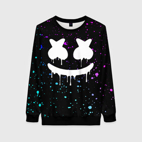 Женский свитшот 3D с принтом MARSHMELLO Melt в городе Новоалтайск, 100% полиэстер с мягким внутренним слоем | круглый вырез горловины, мягкая резинка на манжетах и поясе, свободная посадка по фигуре | marsh | marshmallow | marshmello | marshmelo | mello | music | smile | диджей | лого | маршмеллов | маршмеллоу | маршмеллу | маршмело | маршмелов | маршмелоу | музыка | музыкант | рожица | трэп | улыбка | хаус