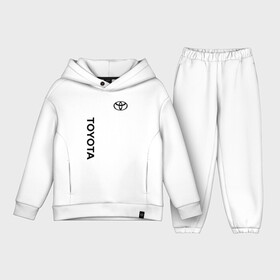 Детский костюм хлопок Oversize с принтом TOYOTA в городе Новоалтайск,  |  | auto | sport | toyota | авто | автомобиль | автомобильные | бренд | марка | машины | спорт | тойота