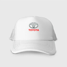 Кепка тракер с сеткой с принтом TOYOTA в городе Новоалтайск, трикотажное полотно; задняя часть — сетка | длинный козырек, универсальный размер, пластиковая застежка | auto | sport | toyota | авто | автомобиль | автомобильные | бренд | марка | машины | спорт | тойота