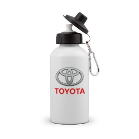 Бутылка спортивная с принтом TOYOTA в городе Новоалтайск, металл | емкость — 500 мл, в комплекте две пластиковые крышки и карабин для крепления | Тематика изображения на принте: auto | sport | toyota | авто | автомобиль | автомобильные | бренд | марка | машины | спорт | тойота