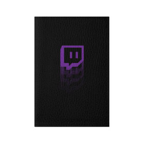 Обложка для паспорта матовая кожа с принтом Twitch в городе Новоалтайск, натуральная матовая кожа | размер 19,3 х 13,7 см; прозрачные пластиковые крепления | amazon | logo | twitch | амазон | игры | мерч | стрим | твич