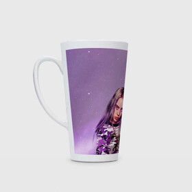 Кружка Латте с принтом Billie Eilish в городе Новоалтайск, Белая керамика | Объем 480 мл; Высота 150 мм; Диаметр 90 мм | billie eilish | lovely | music | ocean eyes | pop | билли айлиш | девушка | музыка | океан | поп | эйлиш | элиш